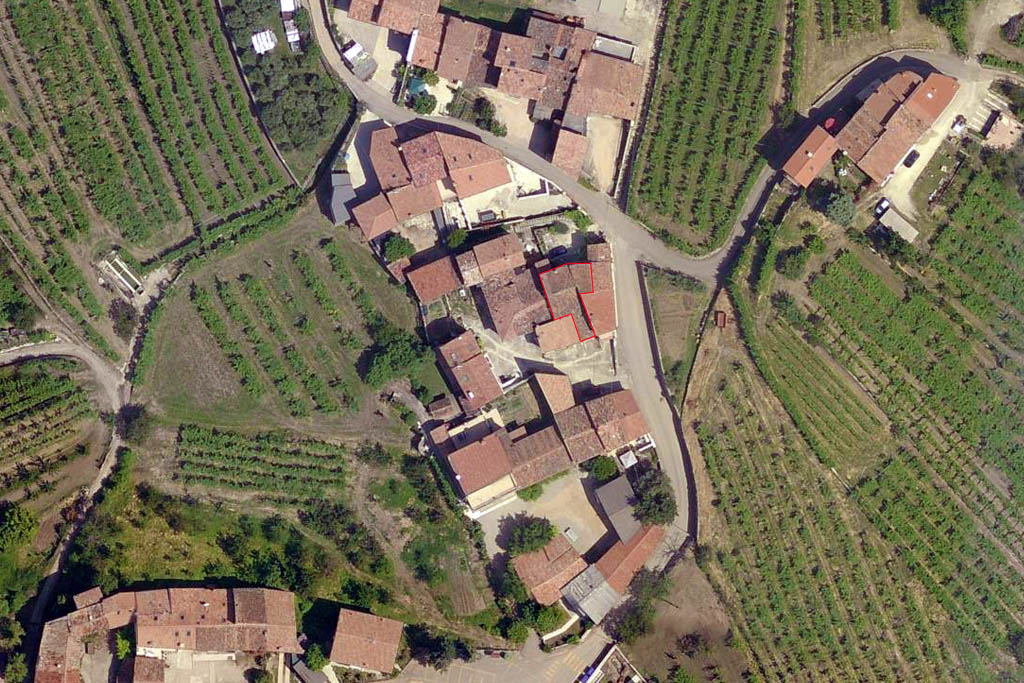 vista aerea della zona di intervento